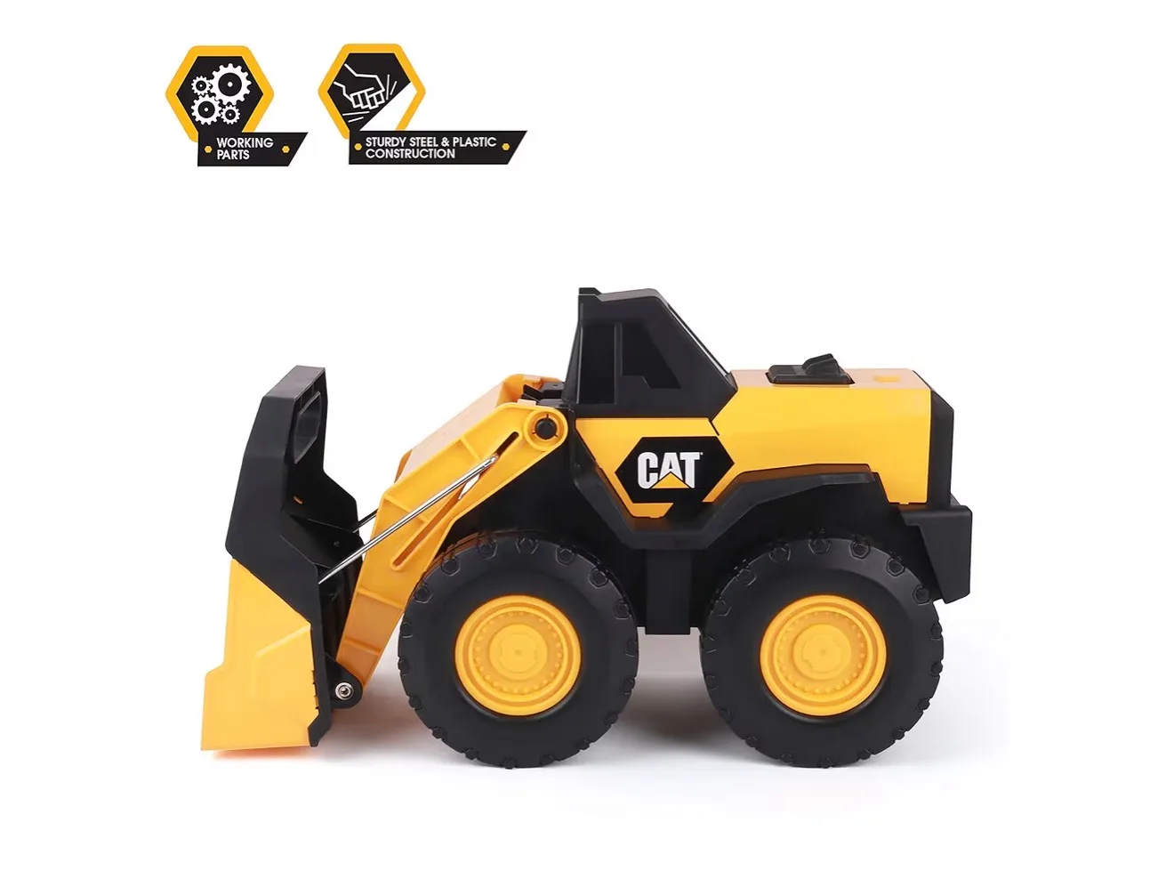 Real Steel Max Wheel Loader 16” – Real Steel Body, Working Arm & Bucket, Oversize All-Terrain Wheels, Heavy-Duty Construction Vehicle for Indoor/Outdoor Play, Kids Ages 3 + : Toys & Games